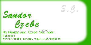 sandor czebe business card